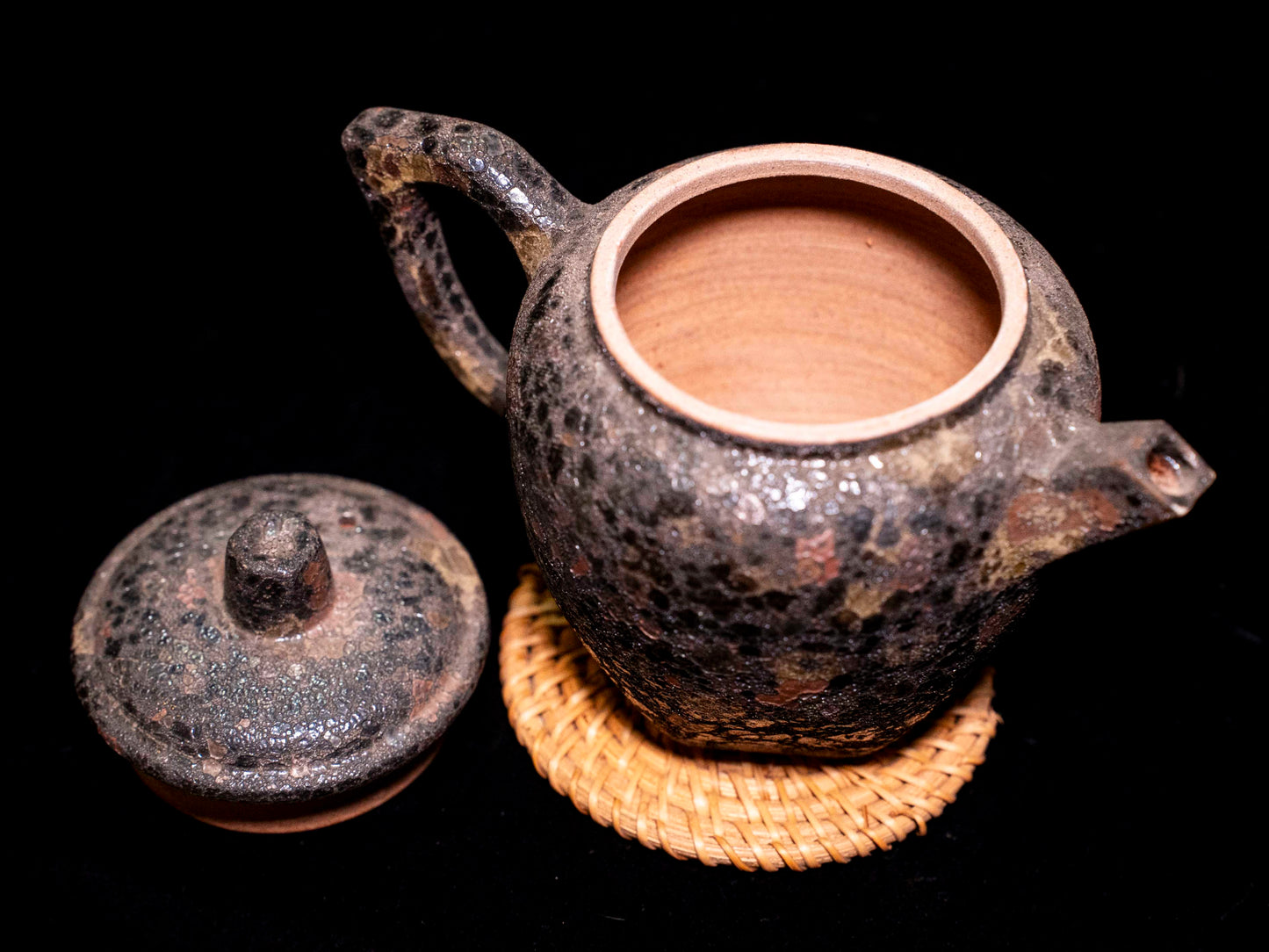 Handmade Frosted Rock Ceramic Teapot