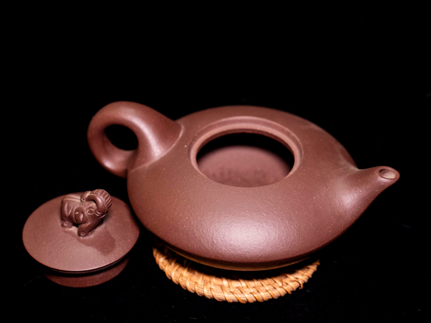 Handcrafted Purple Clay Teapot