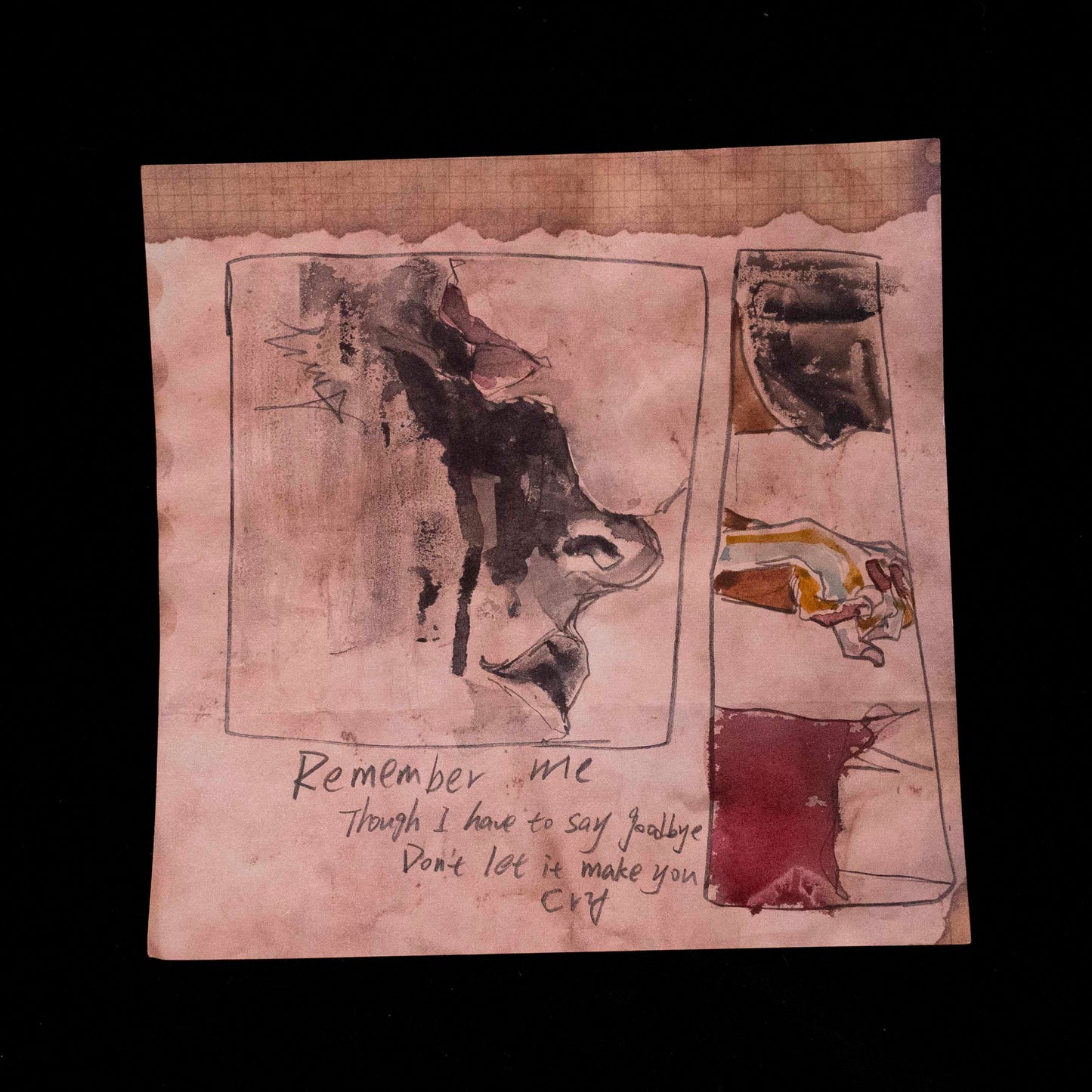 A Kiss Goodbye (original hand-drawn sketch by Amy)