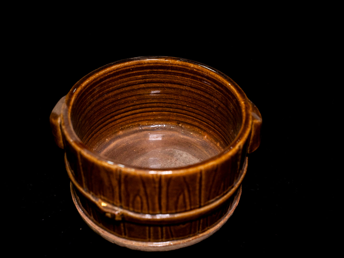 Handmade Wood Grain Imitation Ceramic Planter