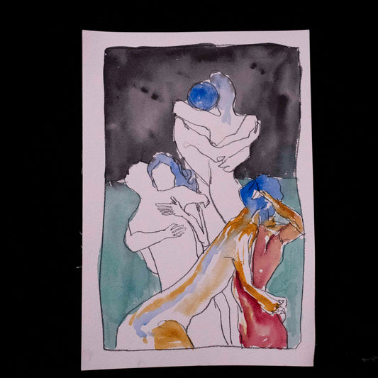 United in Embrace （original hand-drawn sketch by Amy)